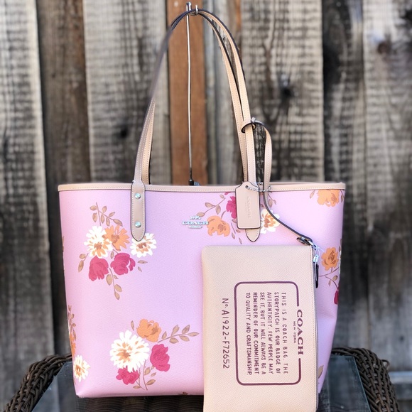 NWT Coach Floral reversible Tote&wristlet&wallet - Picture 8 of 8